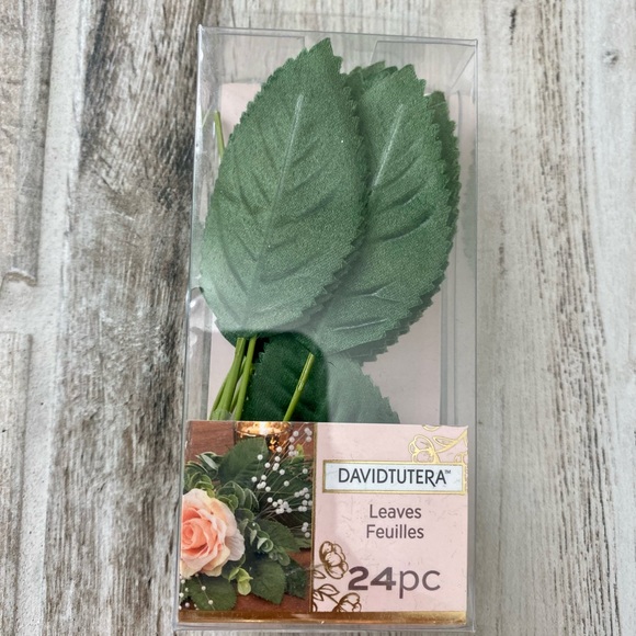 David Tutera Floral Leaves Green 24pc Brand New - Picture 1 of 3